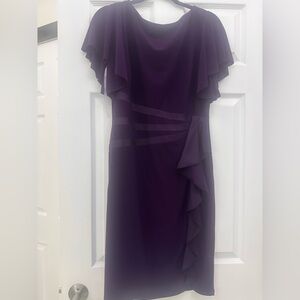 Elegant Purple Ruffle Dress size 12 by American Living